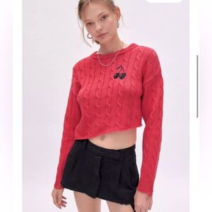 BDG Urban Outfitters Emmett Cable Knit Asymmetric Pullover Sweater Size Medium